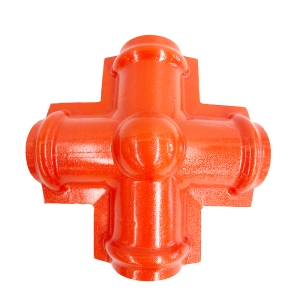 Resin tile accessories in orange red